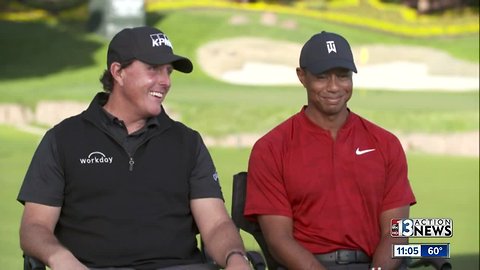 Phil Mickelson, Tiger Woods speak exclusively with ABC before Las Vegas tournament