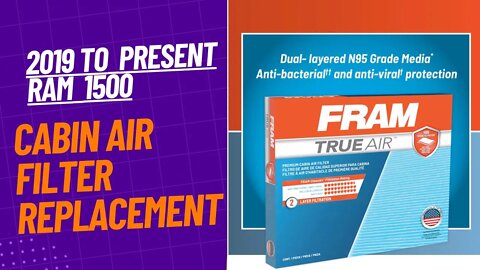 Cabin Air Filter Replacement On A 2019+ Ram 1500