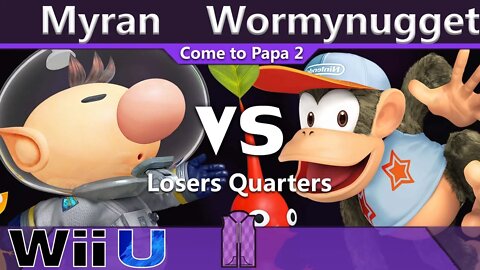 Myran (Olimar) vs. Wormynugget (Diddy Kong & Fox) - Wii U Losers Quarters - CTP2