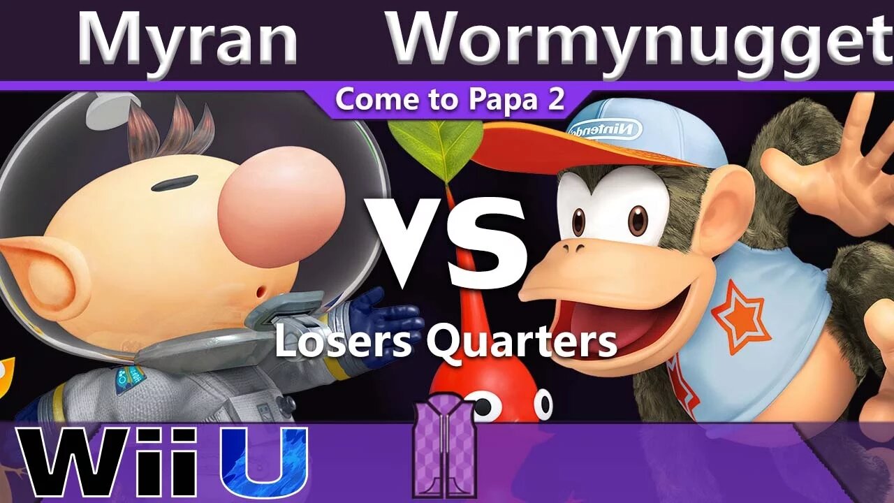 Myran (Olimar) vs. Wormynugget (Diddy Kong & Fox) - Wii U Losers Quarters - CTP2