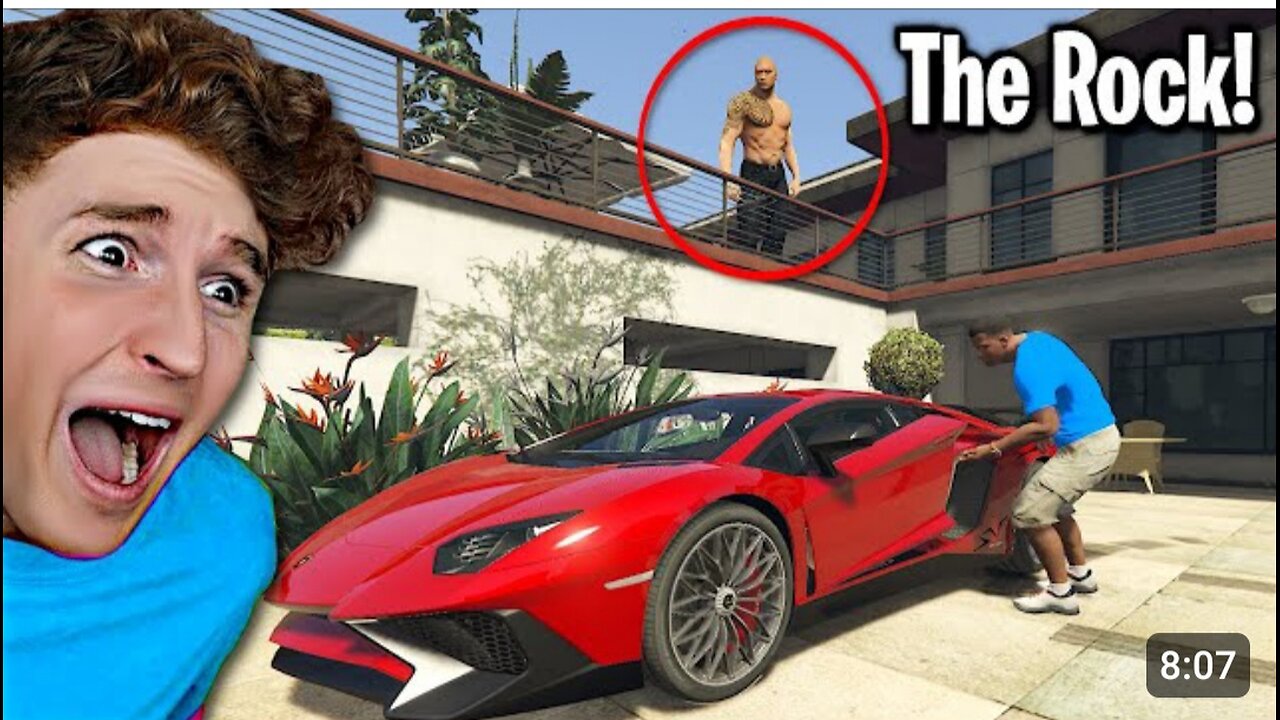 Stole Dwayne The Rock's SUPERCAR In GTA 5.. (