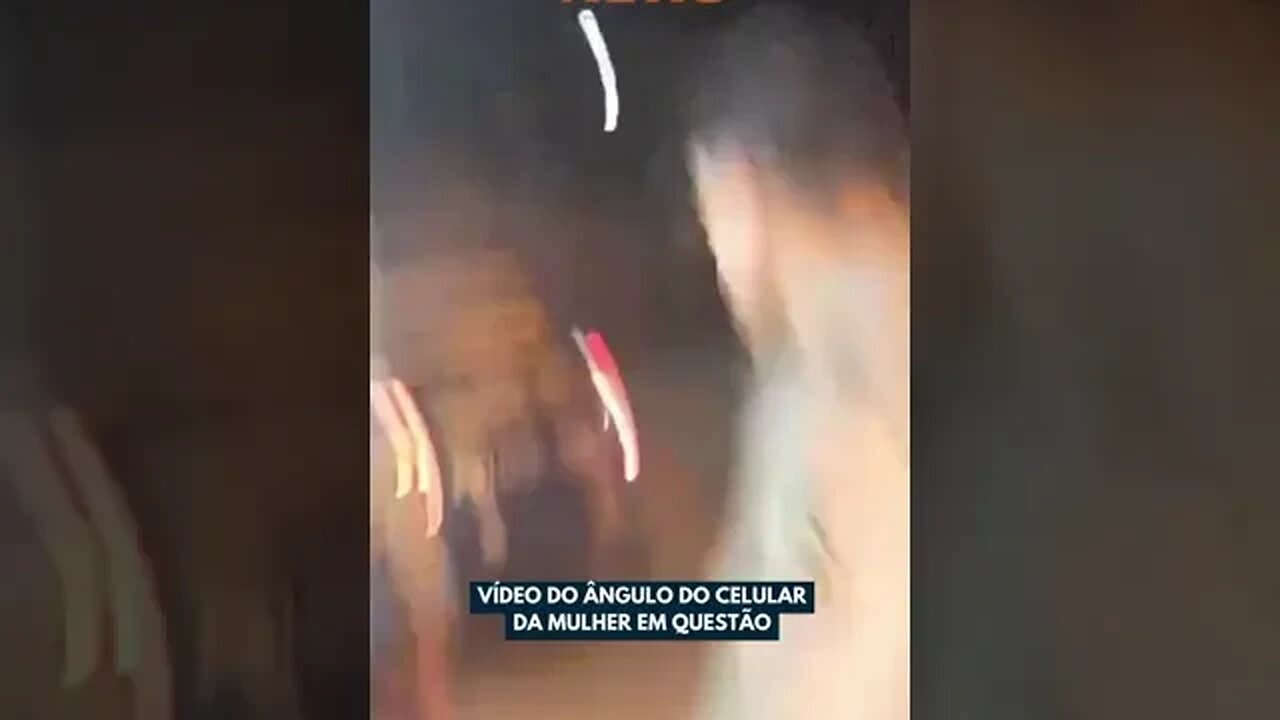 Policial é filmado tentando tomar o o celular de mulher na cidade do Gama em Goiás