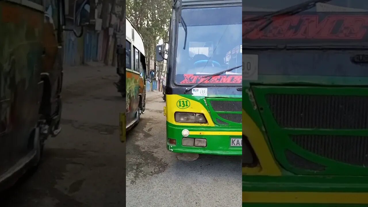 The Bus Parked on Tyres 🤔😱 #shorts