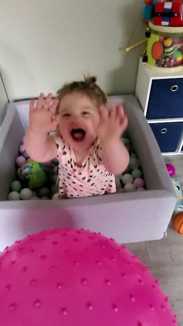 Baby laughing hard!!