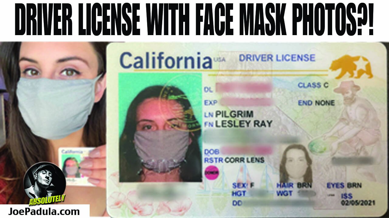 Woman Gets Drivers License with Face Mask Photo