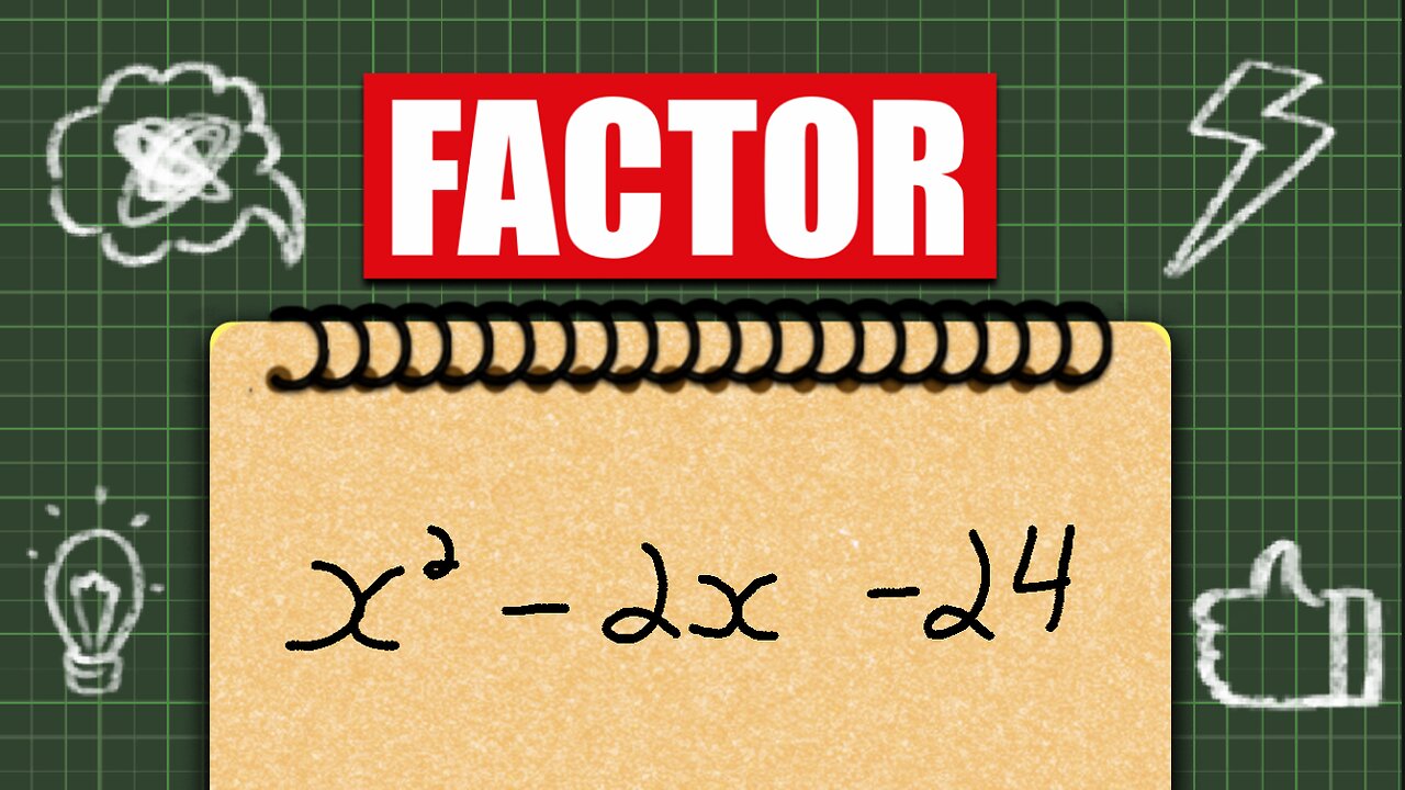 Factoring a polynomial with a negative number term