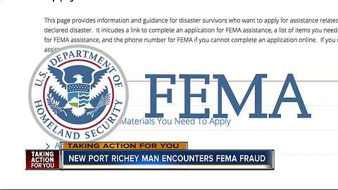 New Port Richey man encounters FEMA fraud after Hurricane Irma