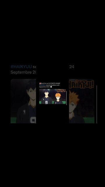 Des infos sur LA FIN DE L’ANIME #HAIKYUU seront dévoilées le 24 Septembre 2023 ! 🏐