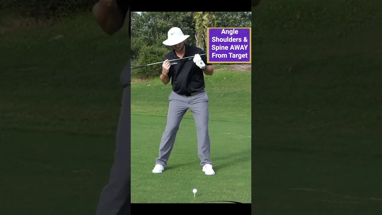 Setting up with a shoulder tilt