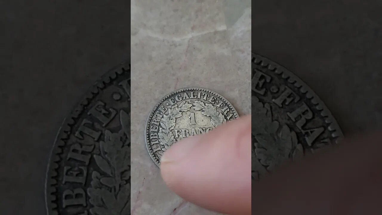 Amazing 1800's Silver French Coin. 1 Franc
