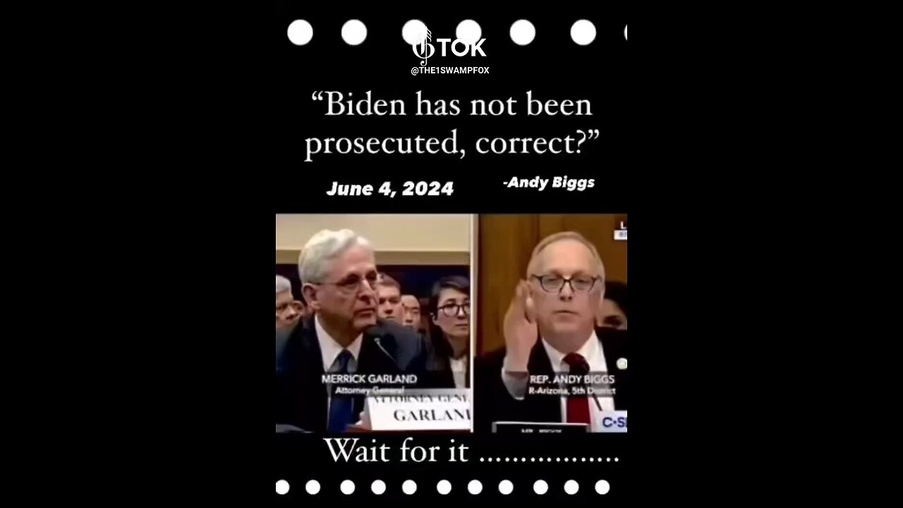 Biden wasn't Prosecuted for reason Guess what the reason is!