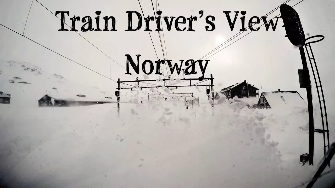 CABVIEW: Stormy winter conditions on the mountain pass (Bergen Line, Norway)