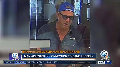 Palm Beach Gardens bank robbery suspect arrested in Broward County