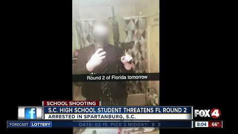 South Carolina student arrested for threatening 'Round 2' of shootings