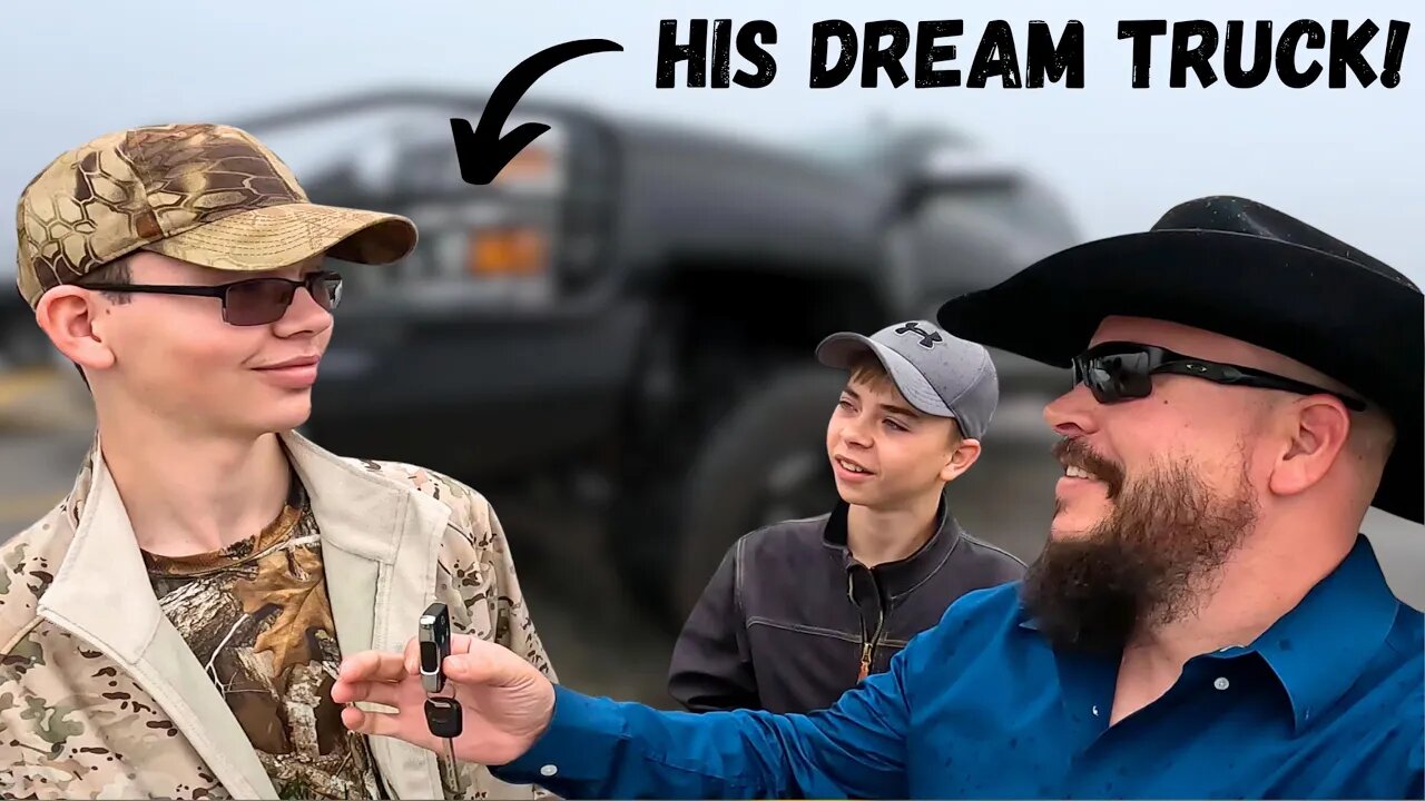 He had NO IDEA! | SURPRISED With His Dream Truck!