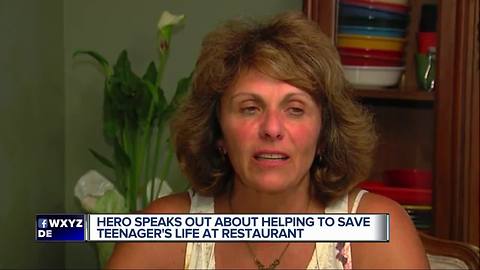 Hero speaks out about helping to save teenager's life at a restaurant