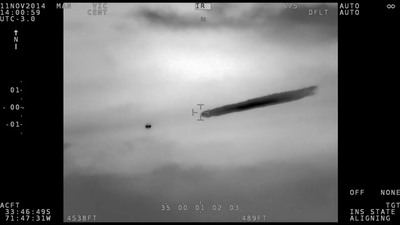 Short Clip of Object Appearing as Two - November 11, 2014, Chilean Navy Helicopter UFO Encounter