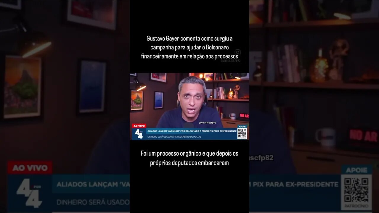 Gustavo Gayer comenta como surgiu a campanha para ajudar o Bolsonaro financeiramente