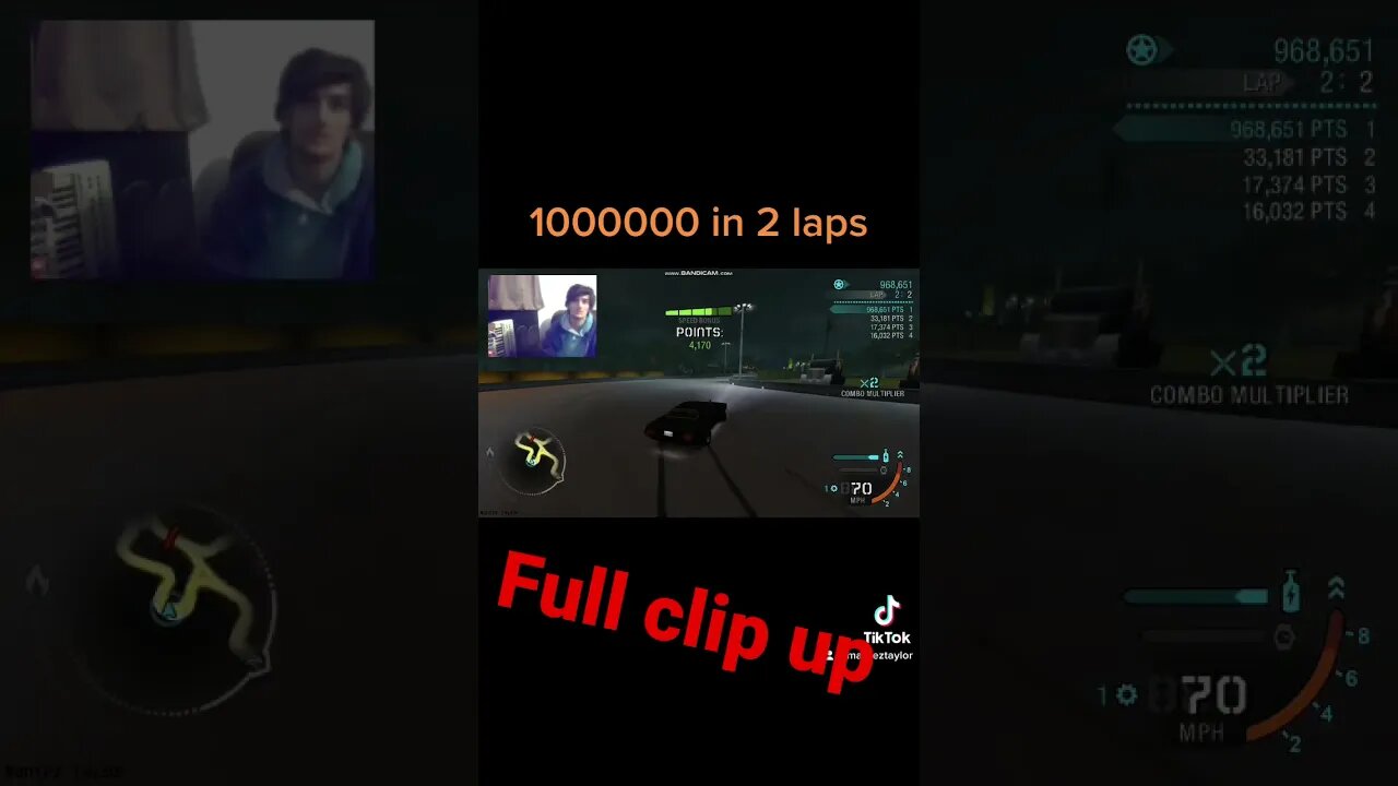 1000000 points in 2 laps challenge in a Pontiac nfsc drift #nfscarbon #1000000points