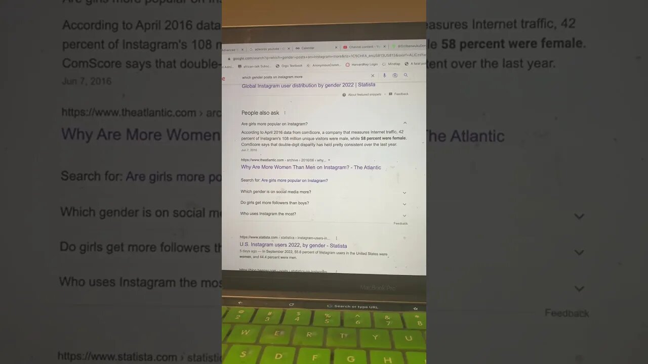 Women Visit Instagram MORE Than Men! #shorts