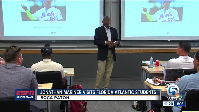 Jonathan Mariner speaks to FAU MBA in Sports Management students