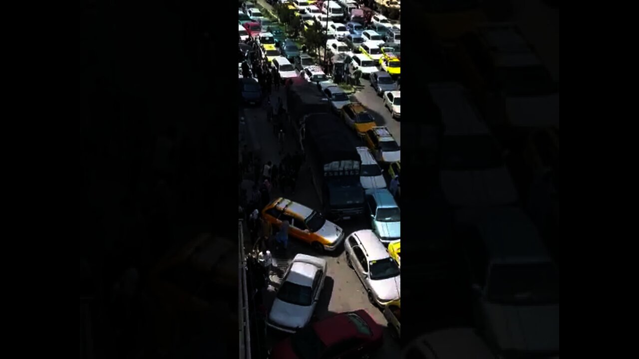 Kabul Traffic as everyone is in a hurry and are rushing to their homes after the Taliban takeover