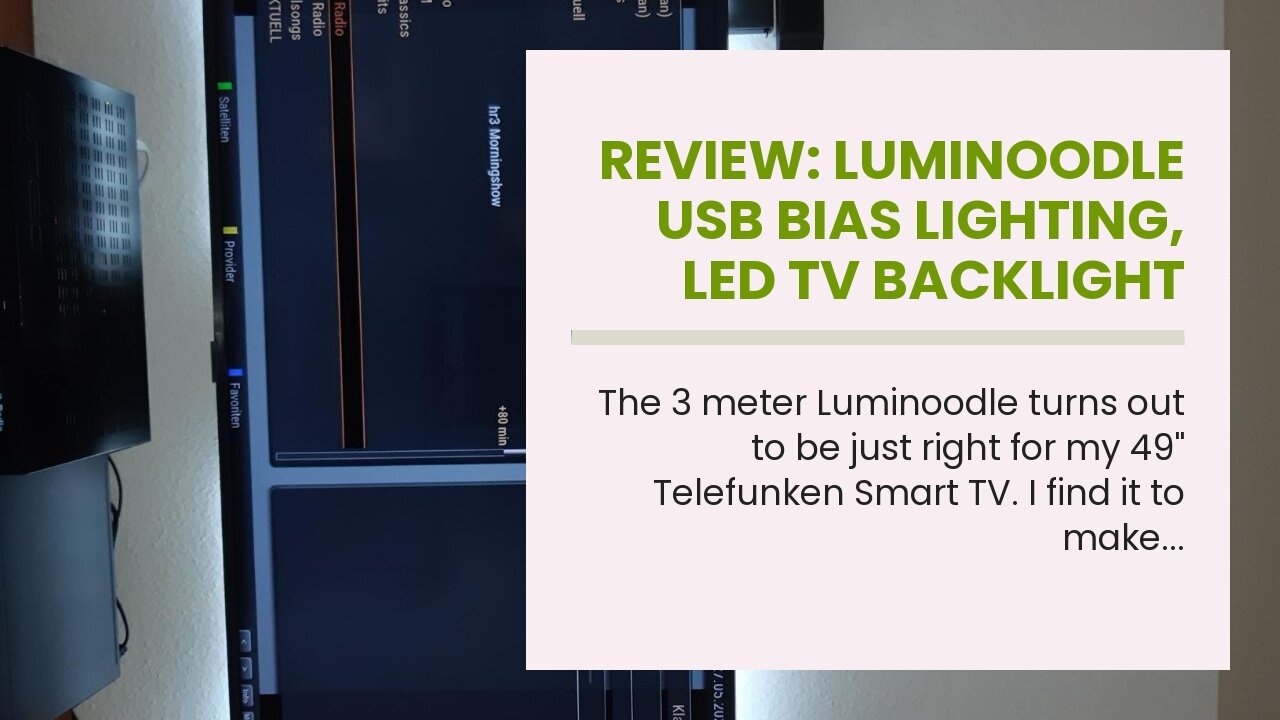 Review: Luminoodle USB Bias Lighting, LED TV Backlight Strip, Ambient Home Theater Light, TV Ac...