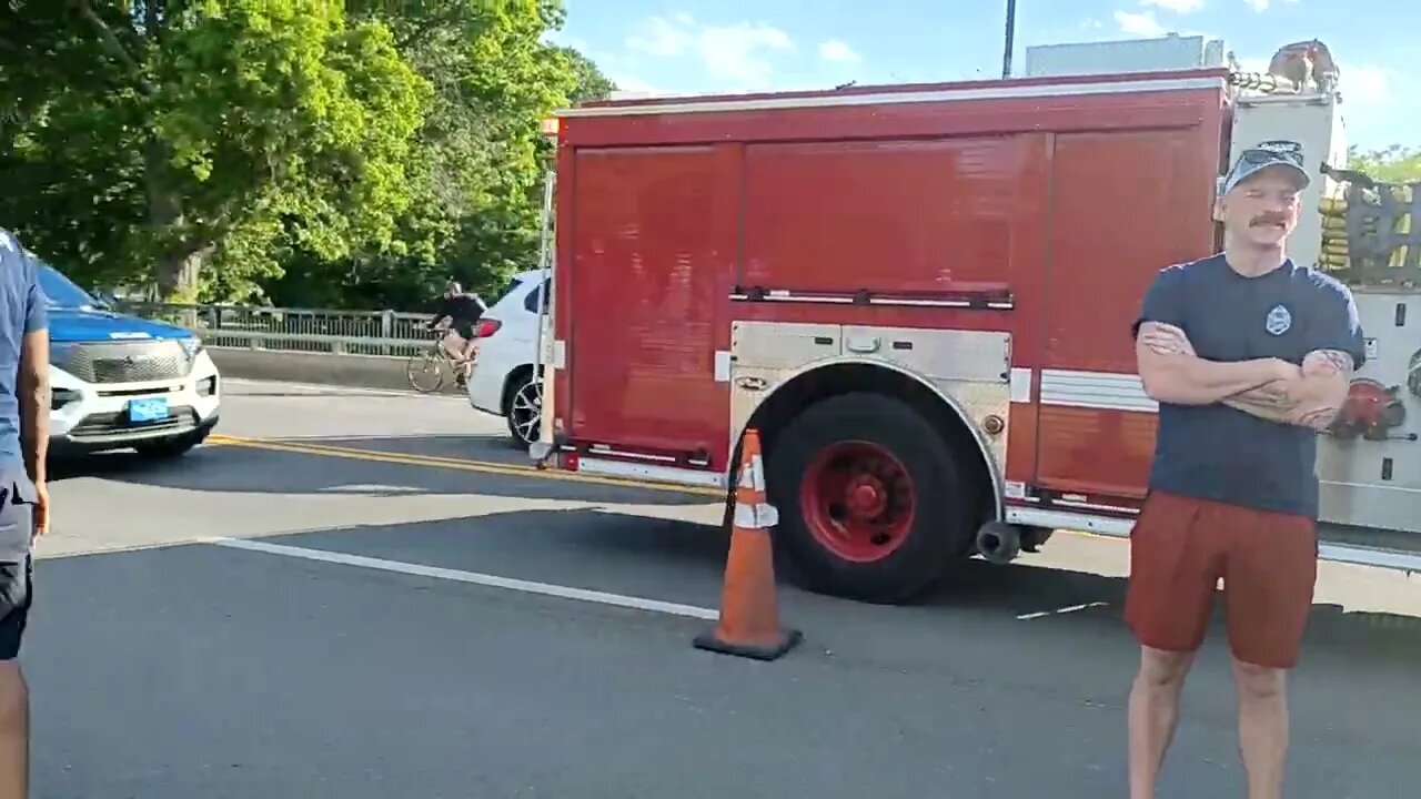 Boston fire department responded to a water rescue at the Charles River