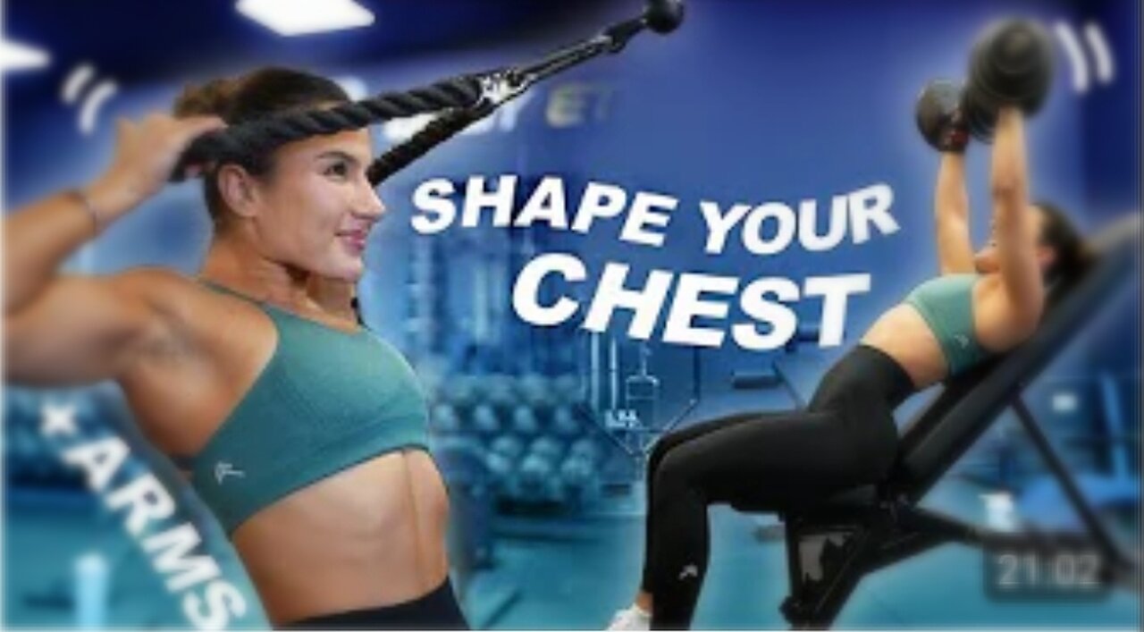 PERFECT CHEST, SHOULDER & TRICEP WORKOUT FOR WOMEN | Krissy Cela