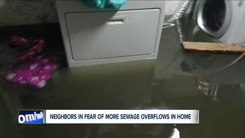 Neighbors in fear of more sewage overflows