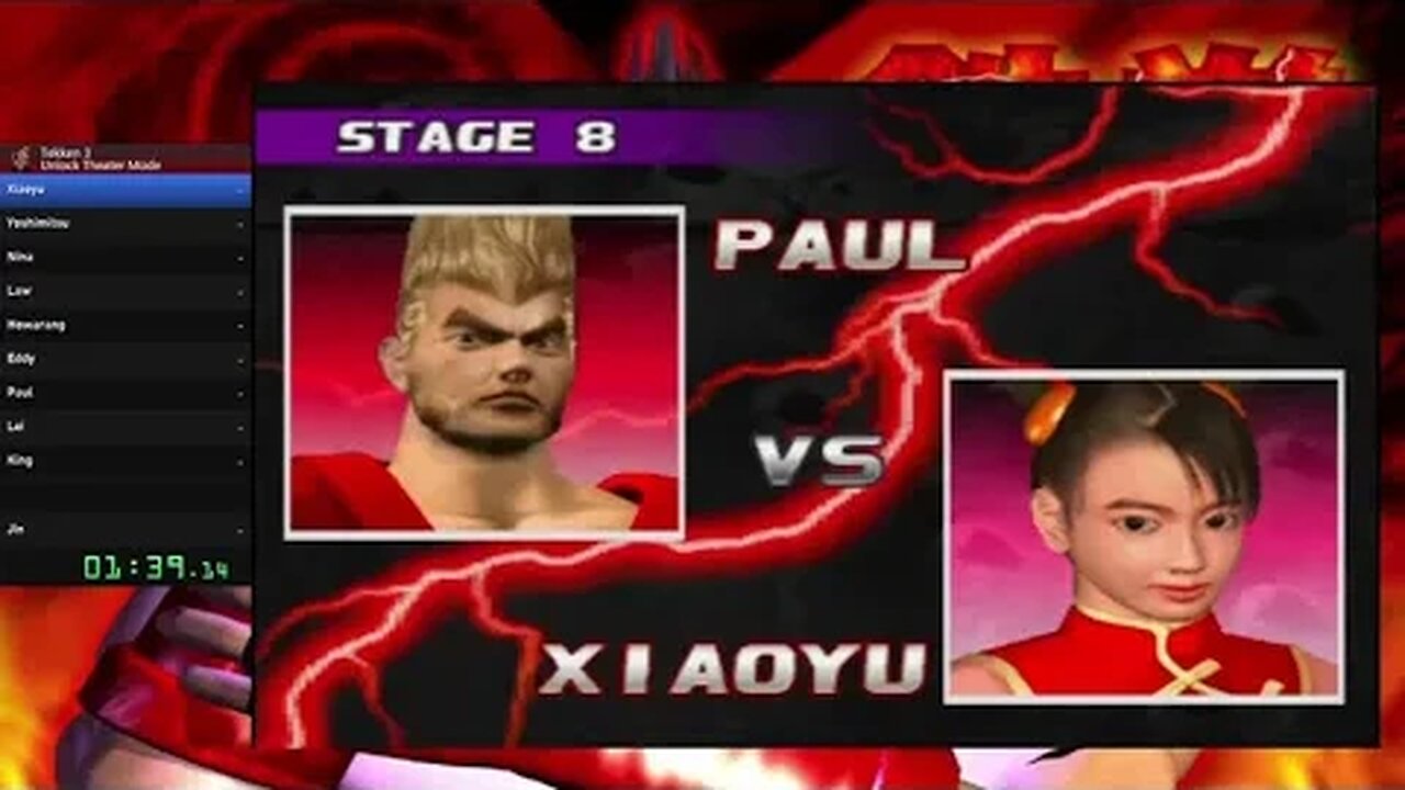 Tekken 3 Speedrun (Unlock Theater Mode,1 Round, Medium)