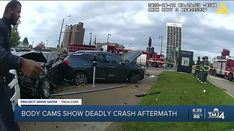 Body cam shows deadly crash aftermath