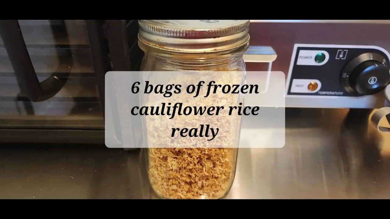 6 bags of rice cauliflower really #dehydrating #cauliflower