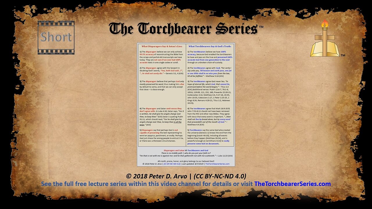 Short PB - Disparagers and Satan VS Torchbearers and God