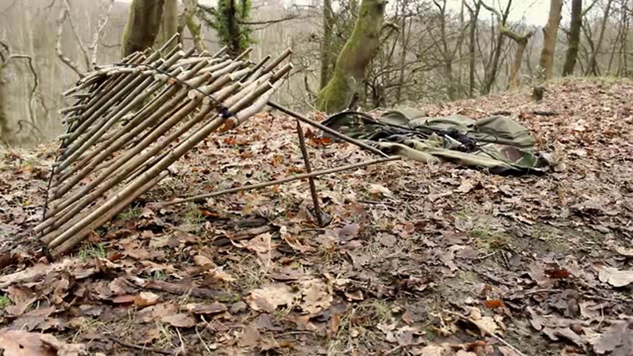 PRIMITIVE SURVIVAL, Easy Build Cage Trap With Figure Four Trigger