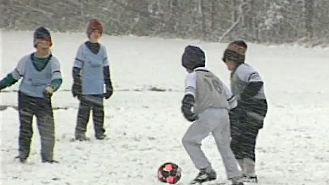 From the Vault: Kids play soccer in Halloween weekend snowstorm in Cincinnati in 1993