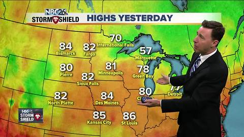 Michael Fish's NBC26 Storm Shield weather forecast