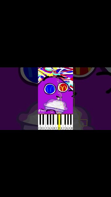 Grimace Shake Creepypasta Animation (@damnseconds) - Octave Piano Tutorial