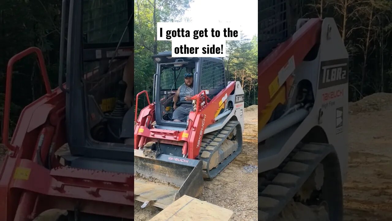 skid steer vs wooden bridge #construction #lifehacks #proplayer