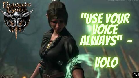 "Use your voice. Always" - Speak With Dead on Volo - Baldur's Gate 3