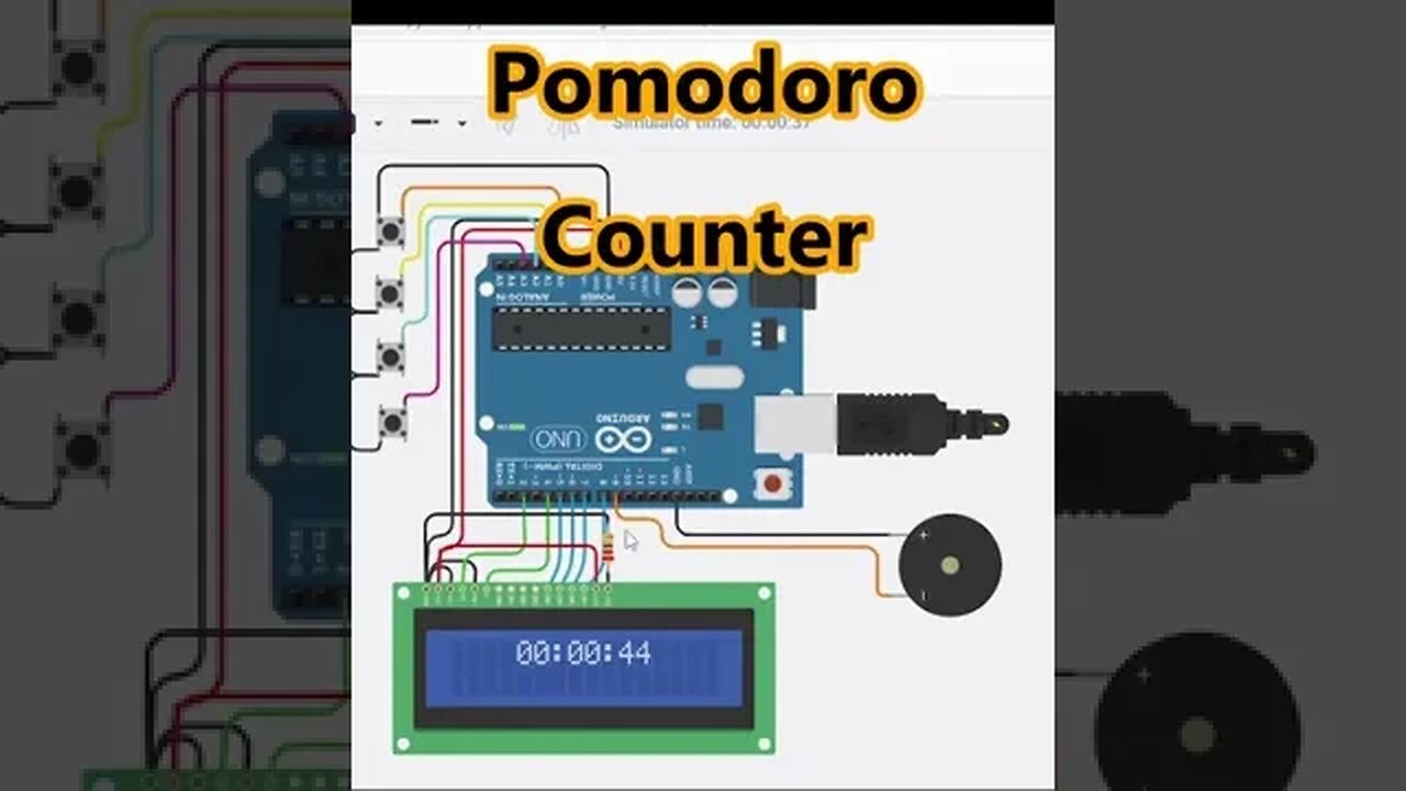 Arduino Pomodoro Counter - Productivity Hacking on Tinkercad