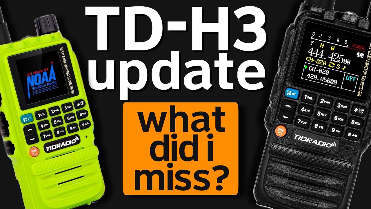 TidRadio TD-H3 Follow-Up & More Info