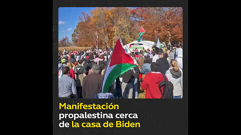 Protesta propalestina cerca de la casa de Biden en Delaware