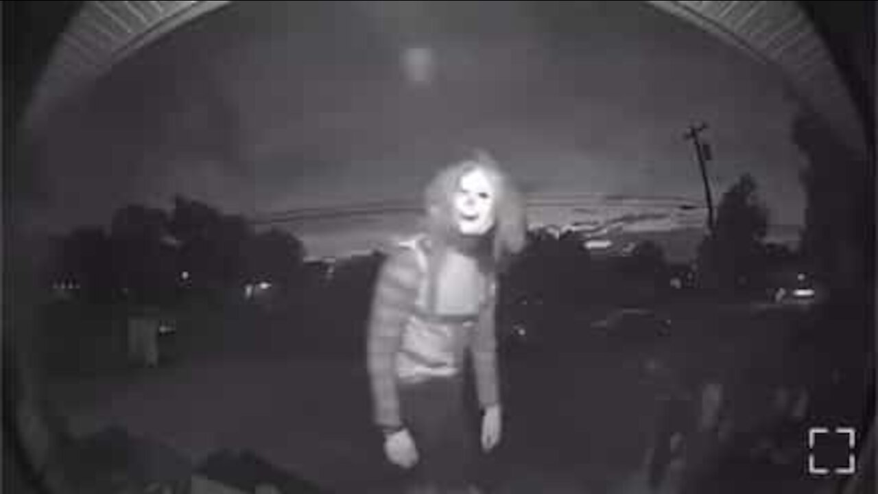 Security camera captures scary clown's weird behavior