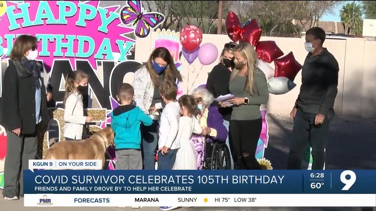 105-year-old COVID survivor celebrates birthday in Tucson