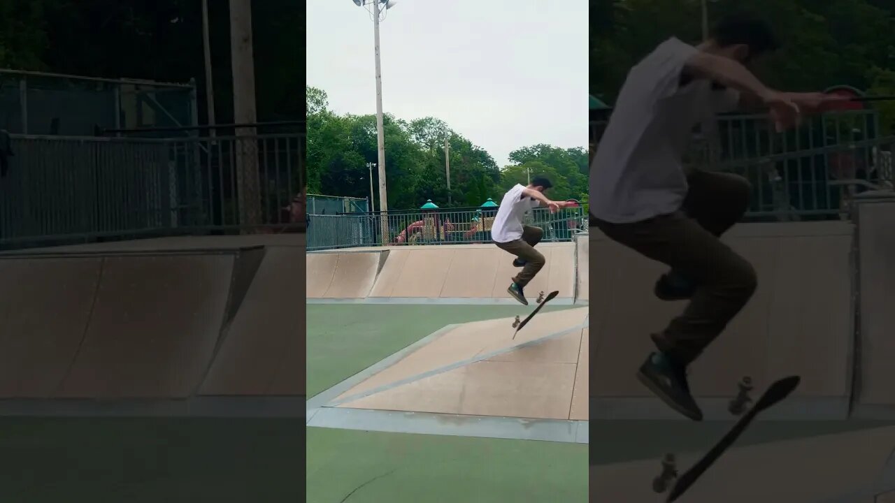 Light rain sesh at Rye NY skatepark, not a fan 🤣 #skateboarding #skateboard #skate