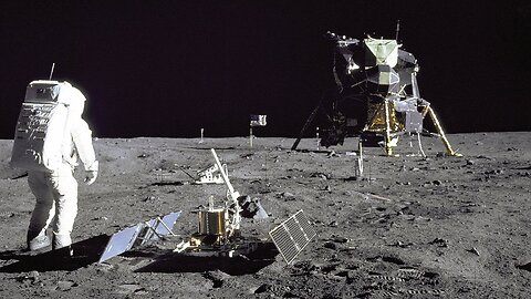 Restored Apollo 11 Moon-Original NASA EVA Mission Video - Walking on the Moon