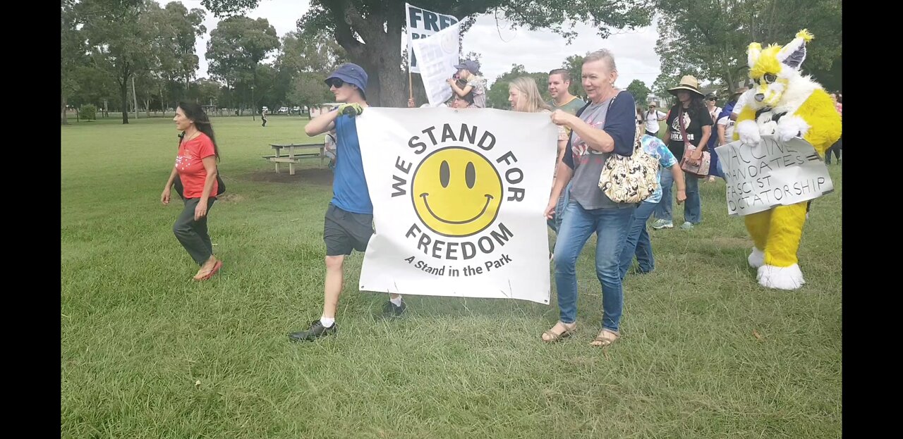 Stand in The Park, Freedom Rally. Kingaroy, Qld 27the March 2022