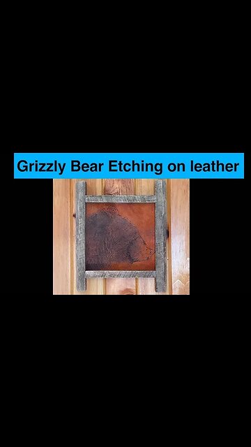 Grizzly Bear etching on leather # Shorts