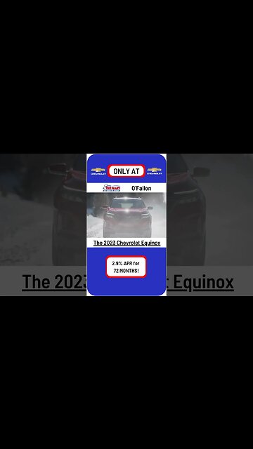 Don't miss out on getting YOUR 2023 Chevrolet Equinox with 2.9% APR for 72 months ONLY at O'Fallon!